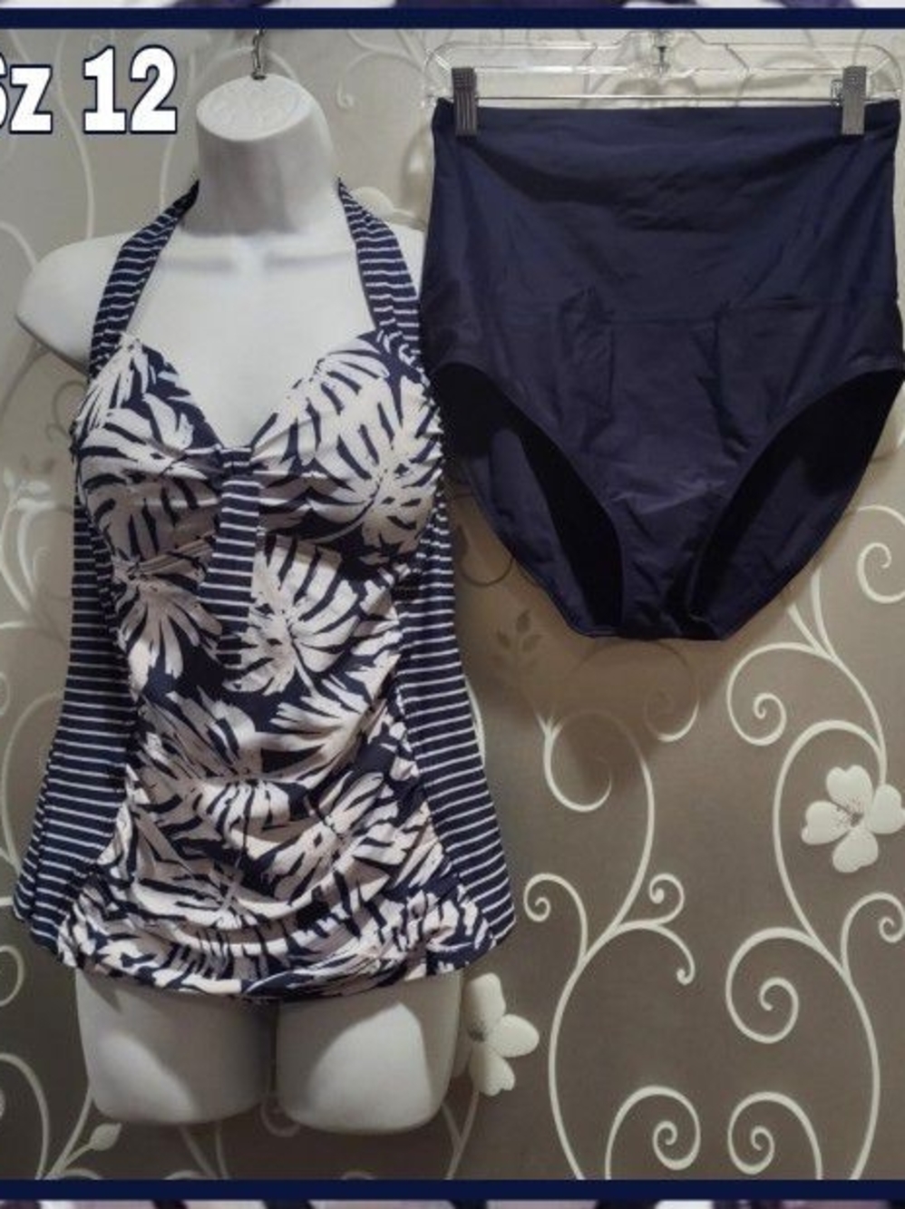 WOMENS 2PC SWIM TANKINI SET SIZE 12